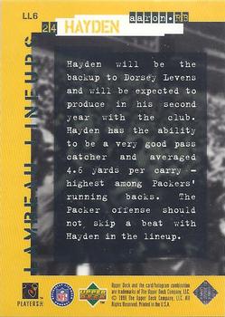 1998 Upper Deck ShopKo Green Bay Packers II - Lambeau Lineups #LL6 Aaron Hayden Back