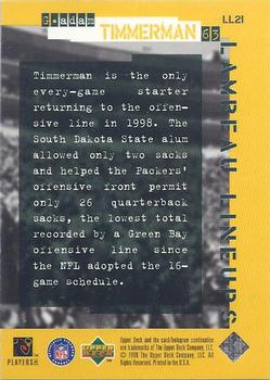 1998 Upper Deck ShopKo Green Bay Packers II - Lambeau Lineups #LL21 Adam Timmerman Back