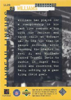 1998 Upper Deck ShopKo Green Bay Packers II - Lambeau Lineups #LL26 Tyrone Williams Back