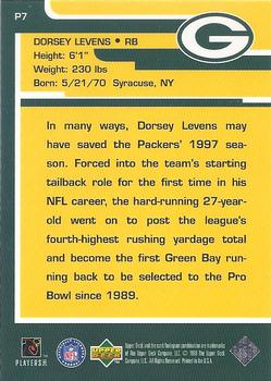 1998 Upper Deck ShopKo Green Bay Packers I - Leaders of the Pack #P7 Dorsey Levens Back