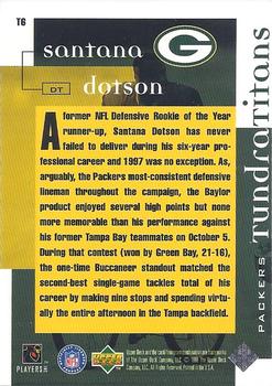 1998 Upper Deck ShopKo Green Bay Packers I - Tundra Titans #T6 Santana Dotson Back