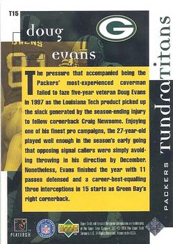 1998 Upper Deck ShopKo Green Bay Packers I - Tundra Titans #T15 Doug Evans Back