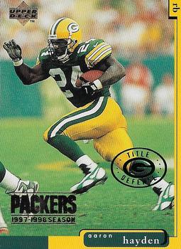 1998 Upper Deck ShopKo Green Bay Packers I - Title Defense #GB7 Aaron Hayden Front