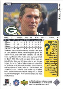 1998 Upper Deck ShopKo Green Bay Packers I - Title Defense #GB12 Travis Jervey Back