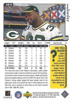 1998 Upper Deck ShopKo Green Bay Packers I - Title Defense #GB15 LeRoy Butler Back