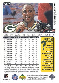 1998 Upper Deck ShopKo Green Bay Packers I - Title Defense #GB19 Eugene Robinson Back