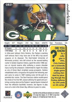 1998 Upper Deck ShopKo Green Bay Packers I - Title Defense #GB21 Chris Darkins Back