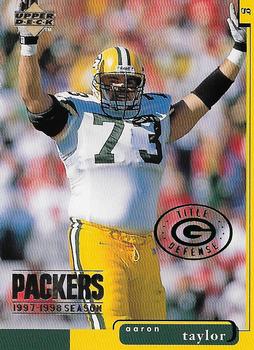 1998 Upper Deck ShopKo Green Bay Packers I - Title Defense #GB36 Aaron Taylor Front