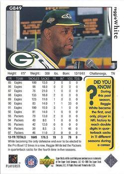 1998 Upper Deck ShopKo Green Bay Packers I - Title Defense #GB49 Reggie White Back
