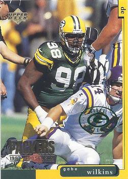 1998 Upper Deck ShopKo Green Bay Packers I - Title Defense #GB54 Gabe Wilkins Front
