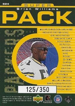 1998 Upper Deck ShopKo Green Bay Packers II - Super Pack #S24 Brian Williams Back