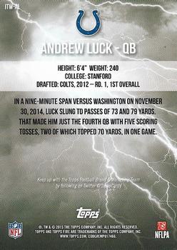 2015 Topps Fire - Into the Wild #ITW-AL Andrew Luck Back
