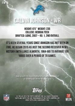 2015 Topps Fire - Into the Wild #ITW-CJ Calvin Johnson Back