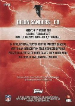2015 Topps Fire - Into the Wild #ITW-DS Deion Sanders Back