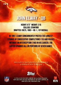 2015 Topps Fire - Into the Wild #ITW-JE John Elway Back