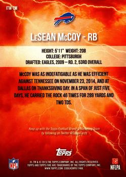 2015 Topps Fire - Into the Wild #ITW-LM LeSean McCoy Back