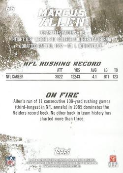 2015 Topps Fire - Silver #65 Marcus Allen Back