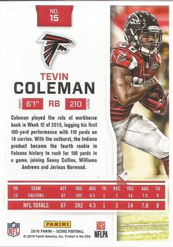 2016 Score #15 Tevin Coleman Back