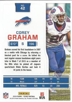 2016 Score #42 Corey Graham Back