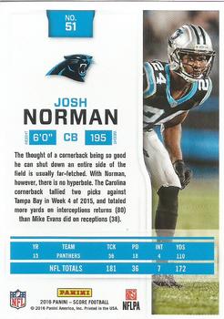 2016 Score #51 Josh Norman Back