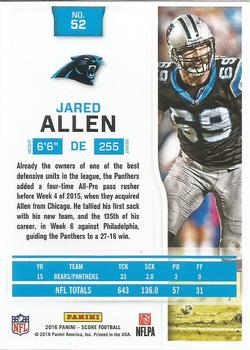 2016 Score #52 Jared Allen Back