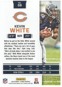 2016 Score #59 Kevin White Back