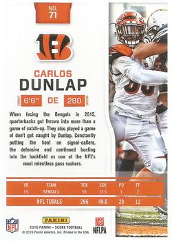 2016 Score #71 Carlos Dunlap Back
