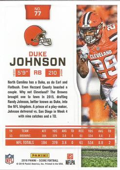 2016 Score #77 Duke Johnson Back