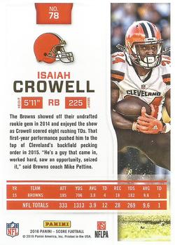 2016 Score #78 Isaiah Crowell Back