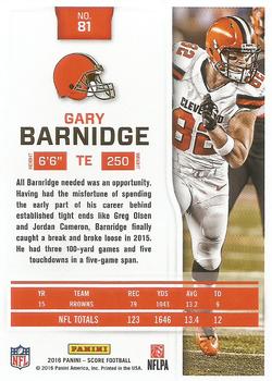 2016 Score #81 Gary Barnidge Back