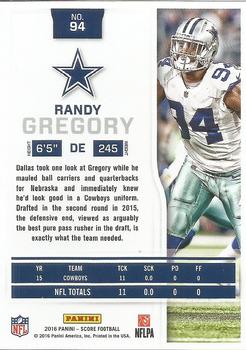 2016 Score #94 Randy Gregory Back