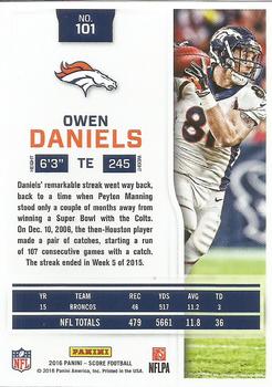 2016 Score #101 Owen Daniels Back