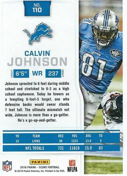 2016 Score #110 Calvin Johnson Back