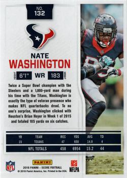 2016 Score #132 Nate Washington Back