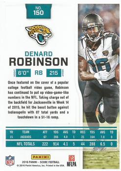 2016 Score #150 Denard Robinson Back