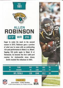 2016 Score #151 Allen Robinson Back
