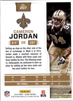 2016 Score #207 Cameron Jordan Back