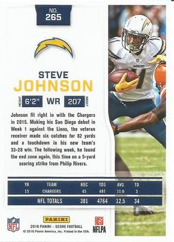 2016 Score #265 Steve Johnson Back