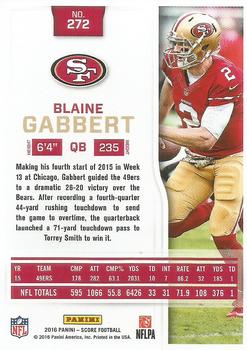 2016 Score #272 Blaine Gabbert Back