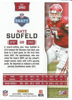 2016 Score #340 Nate Sudfeld Back
