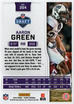 2016 Score #354 Aaron Green Back