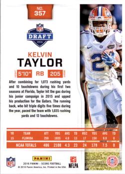 2016 Score #357 Kelvin Taylor Back
