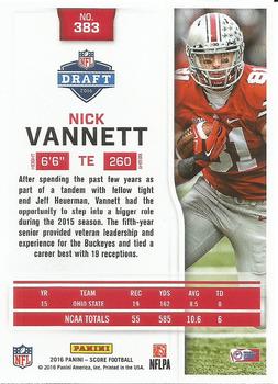 2016 Score #383 Nick Vannett Back