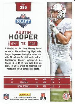 2016 Score #385 Austin Hooper Back