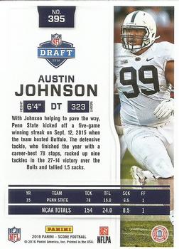 2016 Score #395 Austin Johnson Back