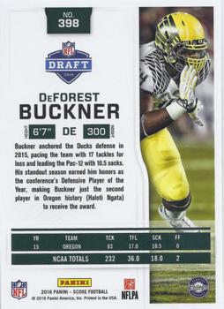 2016 Score #398 DeForest Buckner Back