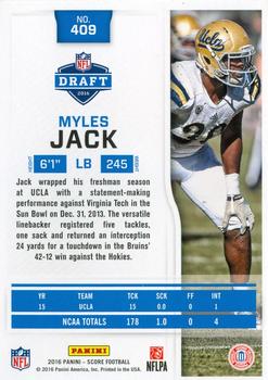 2016 Score #409 Myles Jack Back