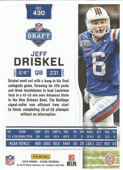 2016 Score #430 Jeff Driskel Back