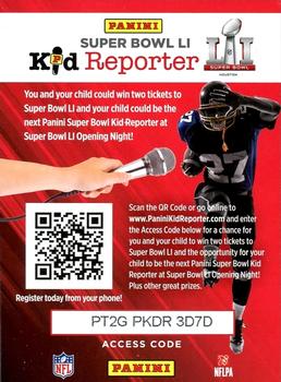 2016 Score #NNO Super Bowl LI Kid Reporter Front