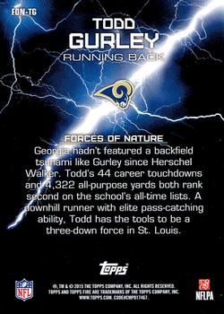 2015 Topps Fire - Forces of Nature #FON-TG Todd Gurley Back